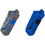 Nike Multiplier Ανδρικές Κάλτσες Κοντές με Σχέδια Γκρι Royal Blue 2Pack SX7554-937