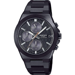 Casio Edifice Ανδρικό Ρολόι Χρονογράφος Solar με Μαύρο Καουτσούκ Λουράκι EFS-S650DC-1AEF