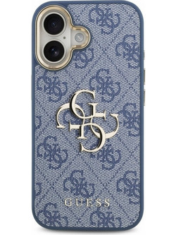 Guess Big Classic Logo Back Cover Blue/Gold (iPhone 17)