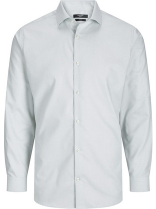 Jack & Jones Ανδρικό Πουκάμισο Βαμβακερό Μακρυμάνικο Slim Fit Πράσινο Mint 12227385