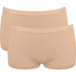 Sloggi Go Sense Γυναικεία Μποξεράκια Μπεζ 2Pack 10224853