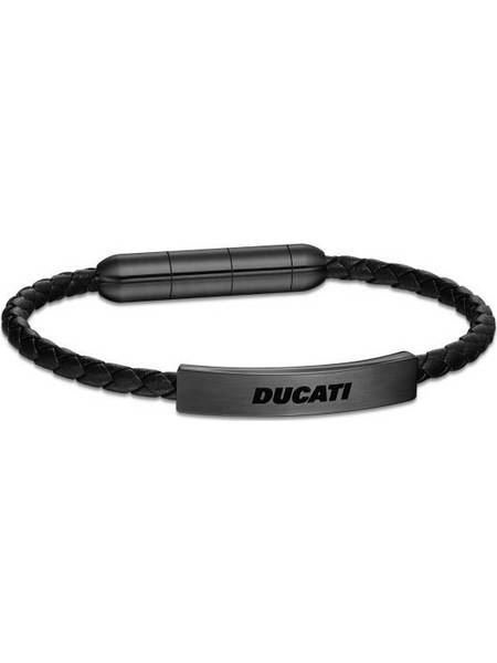 Ducati Trail Ανδρικό Βραχιόλι Χειροπέδα από Δέρμα & Ατσάλι DTAGB0004704