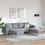 vidaXL Καναπές σε σχήμα Π Γκρι 250x188x76cm 3335112