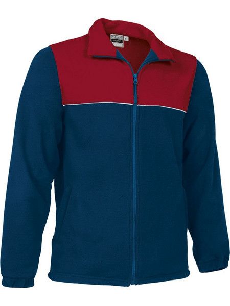 Valento Παιδική Ζακέτα Fleece με Φερμουάρ Navy Μπλε Κόκκινη FPVAPACMR04
