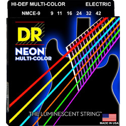 DR Strings Neon Multi NMCE-9 Σετ 6 Χορδές Ηλεκτρικής Κιθάρας Nickel Plated Steel 9-46" Light Tension