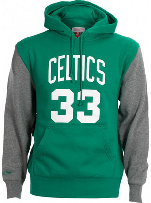 Mitchell & Ness Celtics 33 Ανδρικό Αθλητικό Φούτερ με Κουκούλα Πράσινο FNNP3417-BCE86LBIGNGY