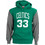 Mitchell & Ness Celtics 33 Ανδρικό Αθλητικό Φούτερ με Κουκούλα Πράσινο FNNP3417-BCE86LBIGNGY