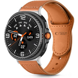 Tech-Protect Leatherfit Λουράκι Δερμάτινο Brown (Samsung Galaxy Watch 8 Classic / Watch 8)