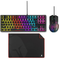Gear Lochos 2 Combo Μηχανικό Gaming Πληκτρολόγιο TenKeyLess με Custom Red Διακόπτες RGB Black