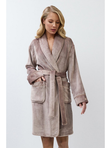 Aruelle Eva Γυναικεία Ρόμπα Χειμωνιάτικη Fleece Καφέ 39.01.23.875