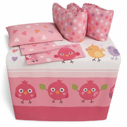 Beboulino Rainbow Birds Σετ Κούνιας Fuchsia/Pink 6τμχ