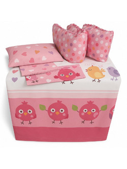 Beboulino Rainbow Birds Σετ Κούνιας Fuchsia/Pink 6τμχ