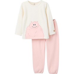 Zippy Παιδική Πιτζάμα Fleece Χειμωνιάτικη Ροζ Μπεζ 31074447041