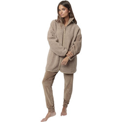 Admas Γυναικεία Ρόμπα Χειμωνιάτικη Fleece Καφέ 67323