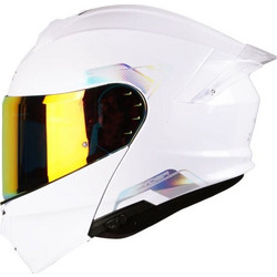 Spyder Force White Silver Κράνος Μηχανής Flip-Up 1600gr