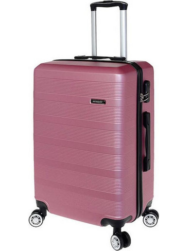 Seagull SG176 Βαλίτσα Μεσαία 60x41x26cm με 4 Ρόδες Ροζ