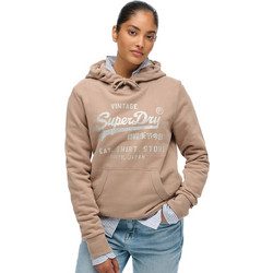 Superdry Γυναικείο Αθλητικό Φούτερ με Κουκούλα Μπεζ W2012400A-5OU
