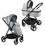 ibebe Ice Καρότσι Μωρού 2 σε 1 Grey Black
