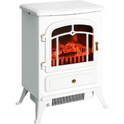 HOMCOM 820-039WT Επιδαπέδιο Ηλεκτρικό Τζάκι 1850W Μ41.5xΥ54.8xΒ28cm