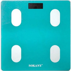 Sokany Smart Ζυγαριά με Bluetooth SK-19036 Turquoise