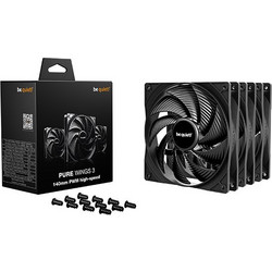 Be Quiet Pure Wings 3 HS Case Fan 140mm με Σύνδεση 4-Pin PWM 3τμχ Black