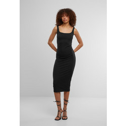 Urban Classics Midi Καλοκαιρινό Καθημερινό Φόρεμα Μαύρο TB7180-00007