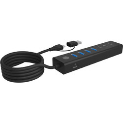 Icy Box IB-HUB1737-C3 USB Hub 3.0 USB-C με 7 Θύρες USB-A / USB-C & Εξωτερική Παροχή Ρεύματος