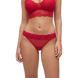 Ysabel Mora Γυναικείο Sexy String με Δαντέλα Κόκκινο Y10796-018