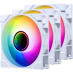 Phanteks M25G2-120 Reverse Case Fan 120mm ARGB με Σύνδεση 3-Pin 4-Pin PWM 3τμχ White