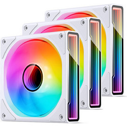 Jonsbo ZK-120W Case Fan 120mm ARGB με Σύνδεση 3-Pin 4-Pin PWM 3τμχ White