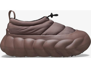 Crocs Overpuff Shorty Ανδρικά Sneakers Chunky Μποτάκια Μαύρα Εκρού 210668-0LF