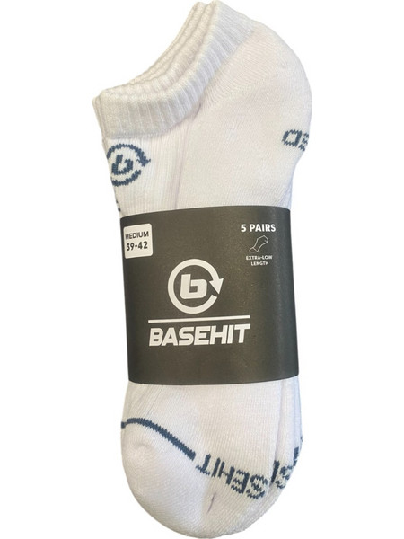 Basehit Ανδρικές Κάλτσες Κοντές Λευκές 5Pack 242.BU08.47