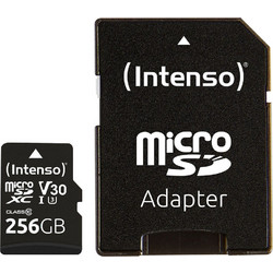 Intenso Professional microSDXC 256GB Class 10 U3 V30 UHS-I 100MB/s + Adapter