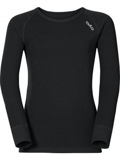 Odlo Crew Neck Warm Ισοθερμική Παιδική Μπλούζα Μακρυμάνικη Μαύρη 10459-15000