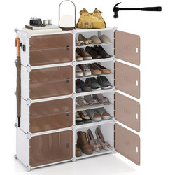 Costway Παπουτσοθήκη Πλαστική M95xΠ32xΥ126cm JZ10400WH