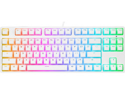 Rampage Ghost Μηχανικό Gaming Πληκτρολόγιο TenKeyLess με Huano Red Διακόπτες RGB White