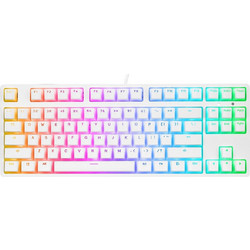 Rampage Ghost Μηχανικό Gaming Πληκτρολόγιο TenKeyLess με Huano Red Διακόπτες RGB White