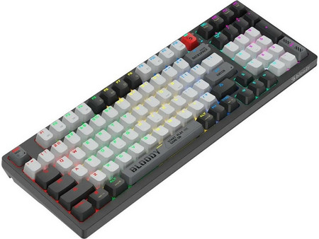 A4Tech Bloody WS98 Ασύρματο Μηχανικό Gaming Πληκτρολόγιο με BLMS Red Plus Διακόπτες RGB Black White