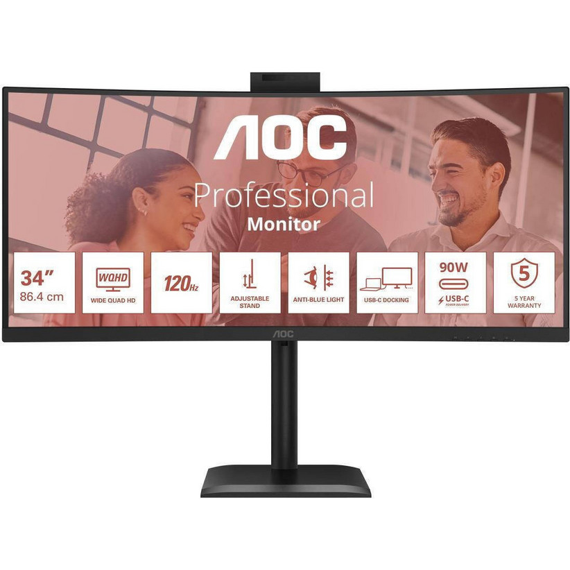 AOC CU34E4CW Ultrawide VA HDR Monitor 34