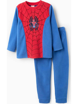 Zippy Spider-Man Παιδική Πιτζάμα Βελουτέ Χειμωνιάτικη Μπλε Κόκκινη 31074383040