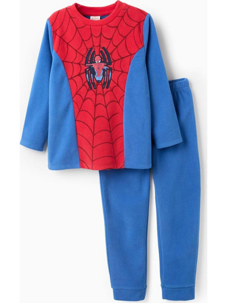 Zippy Spider-Man Παιδική Πιτζάμα Βελουτέ Χειμωνιάτικη Μπλε Κόκκινη 31074383040