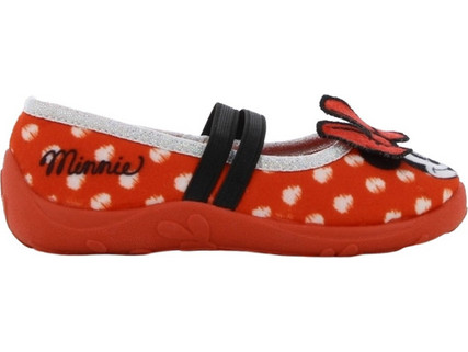 Disney Minnie Mouse Χειμερινές Παιδικές Παντόφλες για Κορίτσι Κόκκινες DM010203