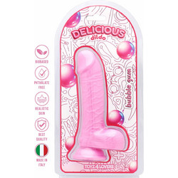 Toyz4lovers Delicious Bubblegum Ρεαλιστικό Dildo με Βεντούζα & Όρχεις 18cm Ροζ