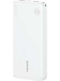 Usams PB83 Power Bank 10000mAh με 2 Θύρες USB-A & Θύρα USB-C Quick Charge 3.0 & Power Delivery White