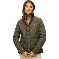 Superdry Γυναικείο Μπουφάν Καπιτονέ Μακρύ Χακί W5011957A-ZC3