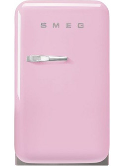 Smeg 50's Style FAB5RPK6 Retro Ψυγείο Συντήρηση 34lt Υ72.5xΠ40.4xΒ50cm Ροζ