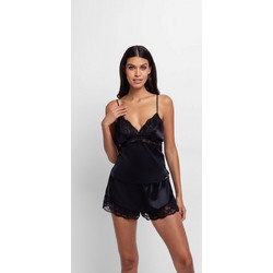 Dorina Babydoll Καλοκαιρινό Σατέν Μαύρο FXCA0021LA182-BK0001