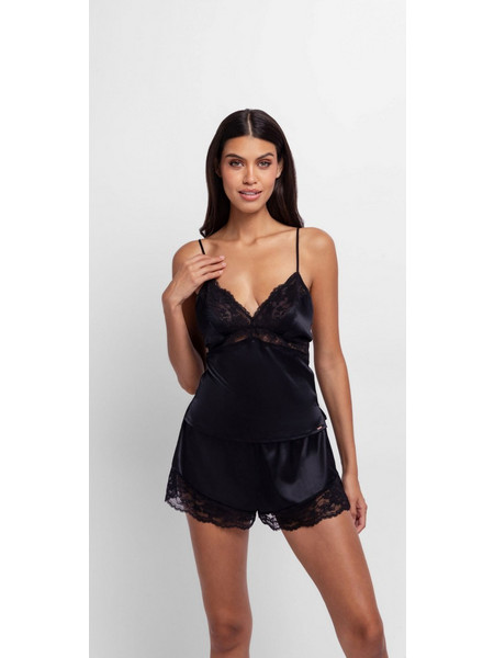 Dorina Babydoll Καλοκαιρινό Σατέν Μαύρο FXCA0021LA182-BK0001