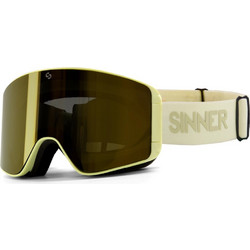 Sinner Aura SIGO-200-80-09 Μάσκα Σκι & Snowboard Ενηλίκων Κίτρινη με Φακό Καθρέπτη Γκρι