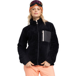 Roxy Alabama Γυναικεία Ζακέτα Fleece Μακριά με Φερμουάρ Μαύρη ERJFT04824-KVJ0